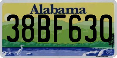 AL license plate 38BF630