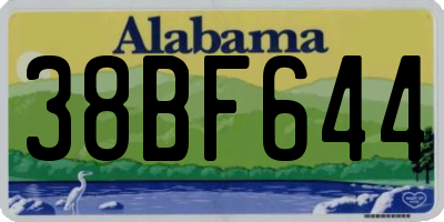 AL license plate 38BF644