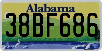 AL license plate 38BF686