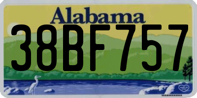 AL license plate 38BF757