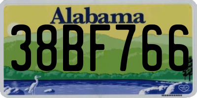 AL license plate 38BF766