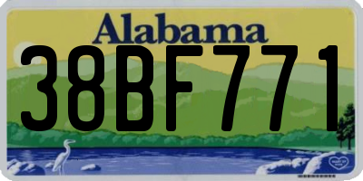 AL license plate 38BF771