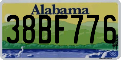 AL license plate 38BF776
