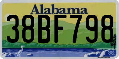 AL license plate 38BF798