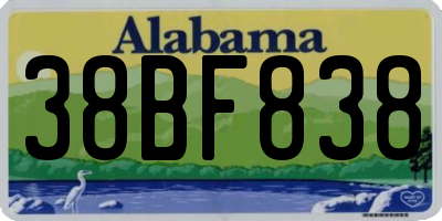 AL license plate 38BF838