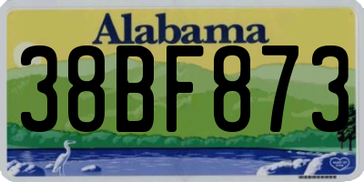 AL license plate 38BF873