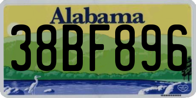AL license plate 38BF896