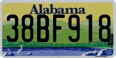 AL license plate 38BF918
