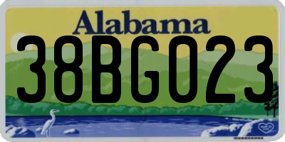 AL license plate 38BG023