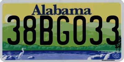 AL license plate 38BG033