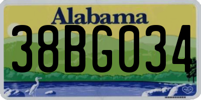 AL license plate 38BG034