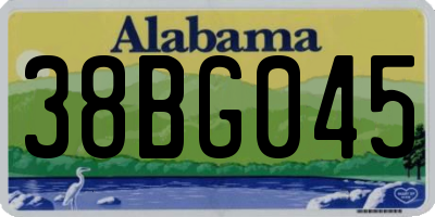 AL license plate 38BG045