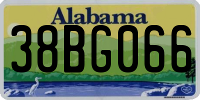 AL license plate 38BG066