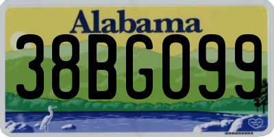 AL license plate 38BG099