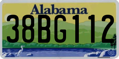 AL license plate 38BG112