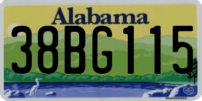 AL license plate 38BG115