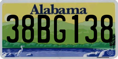 AL license plate 38BG138