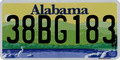 AL license plate 38BG183