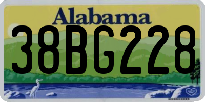 AL license plate 38BG228