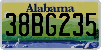 AL license plate 38BG235