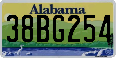 AL license plate 38BG254