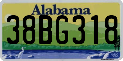AL license plate 38BG318