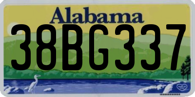 AL license plate 38BG337