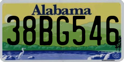 AL license plate 38BG546