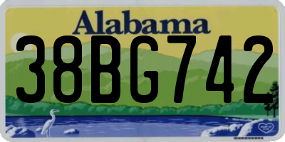 AL license plate 38BG742