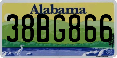 AL license plate 38BG866