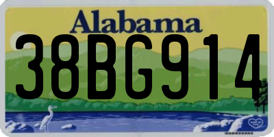 AL license plate 38BG914