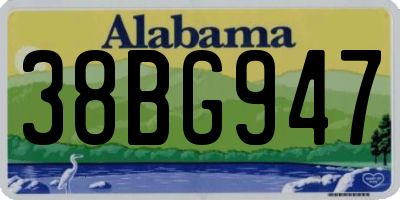 AL license plate 38BG947