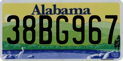 AL license plate 38BG967
