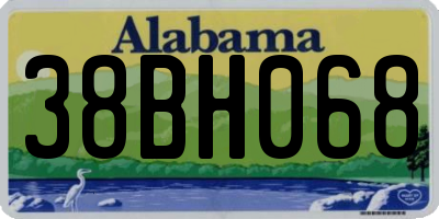 AL license plate 38BH068