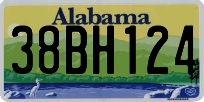 AL license plate 38BH124
