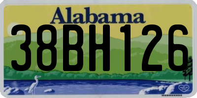 AL license plate 38BH126