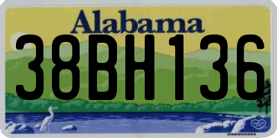 AL license plate 38BH136