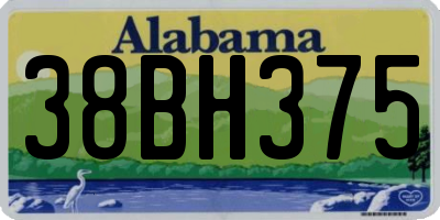 AL license plate 38BH375