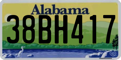 AL license plate 38BH417