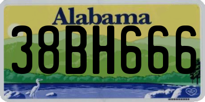 AL license plate 38BH666