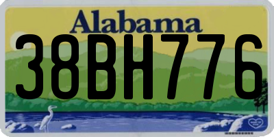 AL license plate 38BH776