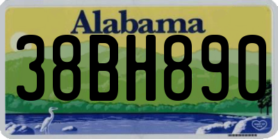 AL license plate 38BH890