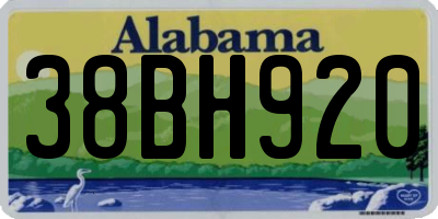 AL license plate 38BH920