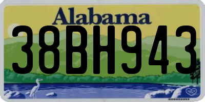 AL license plate 38BH943