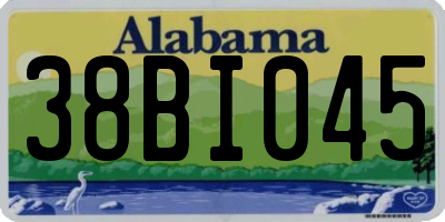 AL license plate 38BI045