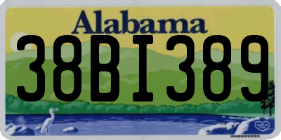 AL license plate 38BI389