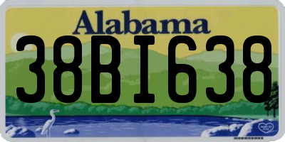 AL license plate 38BI638
