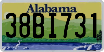 AL license plate 38BI731