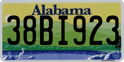 AL license plate 38BI923
