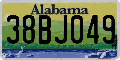 AL license plate 38BJ049
